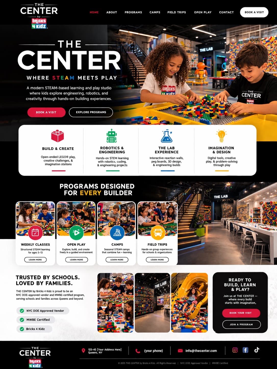 Kids building and learning at THE CENTER